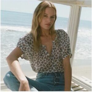 Doen June Top in Bedford Sea Salt Paisley - rare!